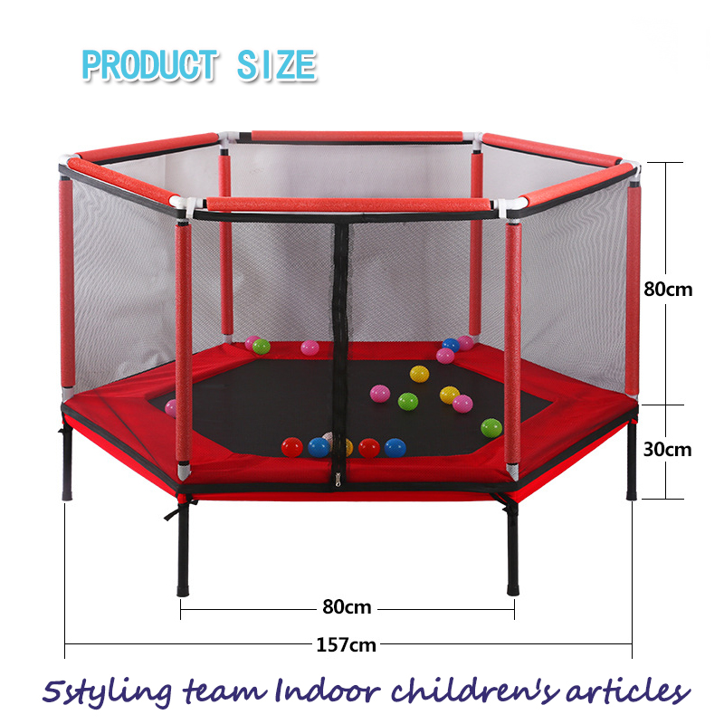 Trampoline детски домашен батут родител дете интерактивни игри фитнес батут с предпазна мрежа за ограда за бебета