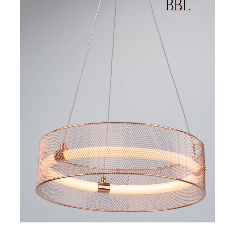LED висулка с метална мрежеста мрежа и акрилна тръба