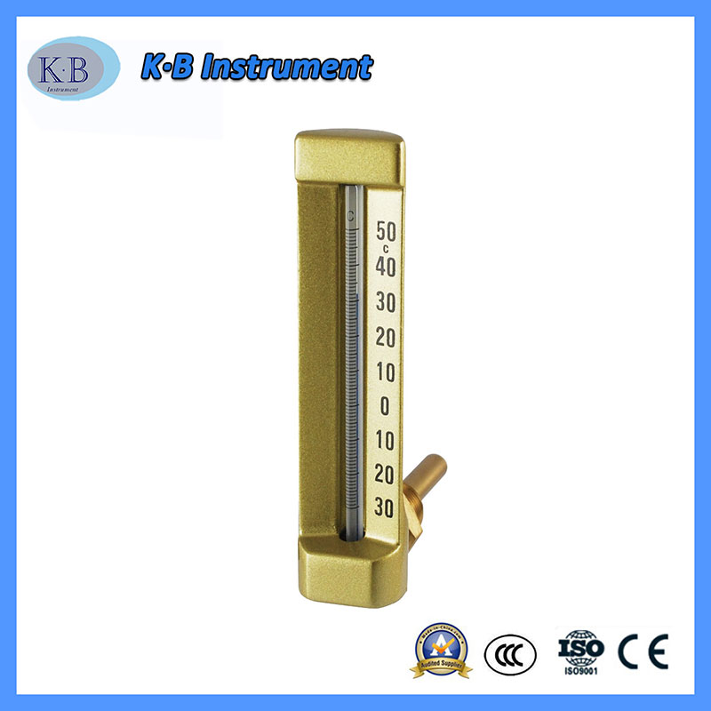 Търговска фабрика Цени промишлен термометър V-Line Vline Vline Vline Therometer Angle Brass Golden Fish Glass Therometh