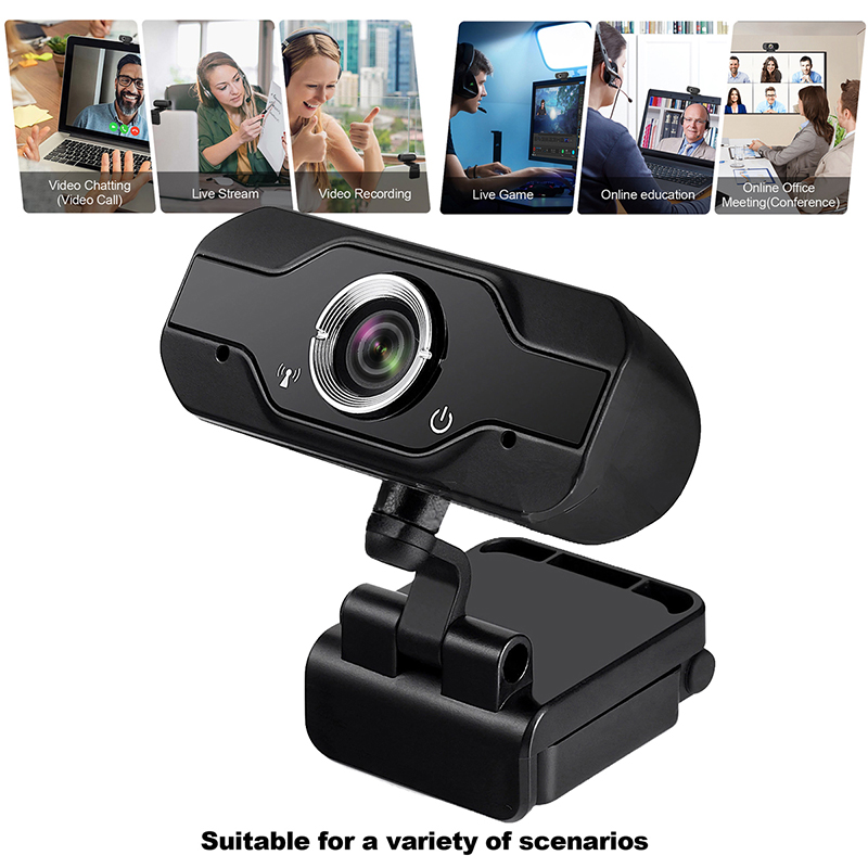 HD 1080P камера в компютъра Lappot Web Camera,110 Subbing 176; Wide-Angle с USB 2.0 Video Recorder Live Broadcat Camera Build-in Microphone