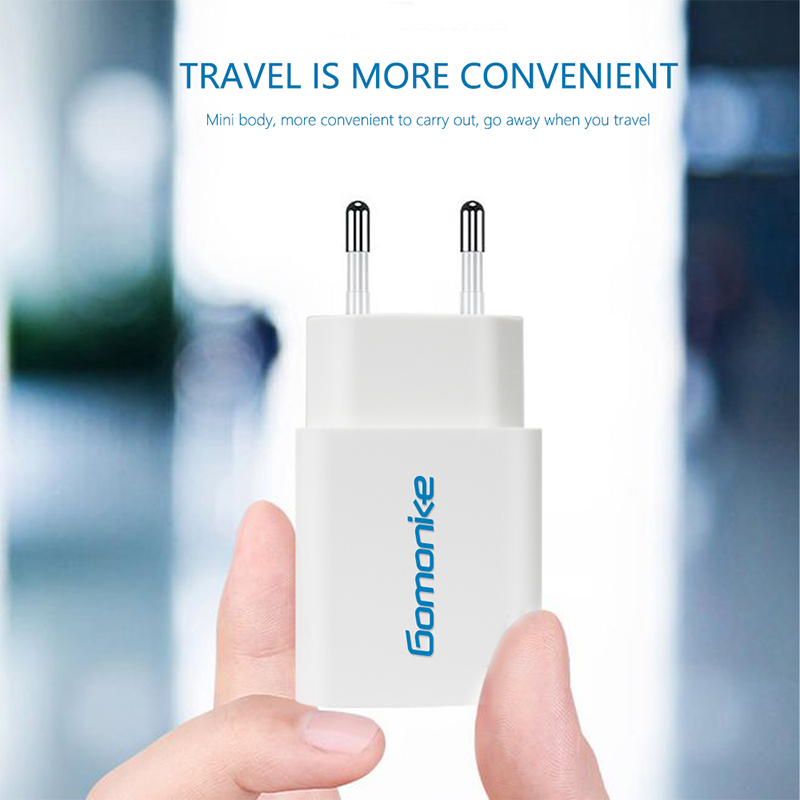 European Plug Adapter, 2.1A двойно USB зарядно за стена, съвместимо с телефони iPhone, Samsung, LG, Android