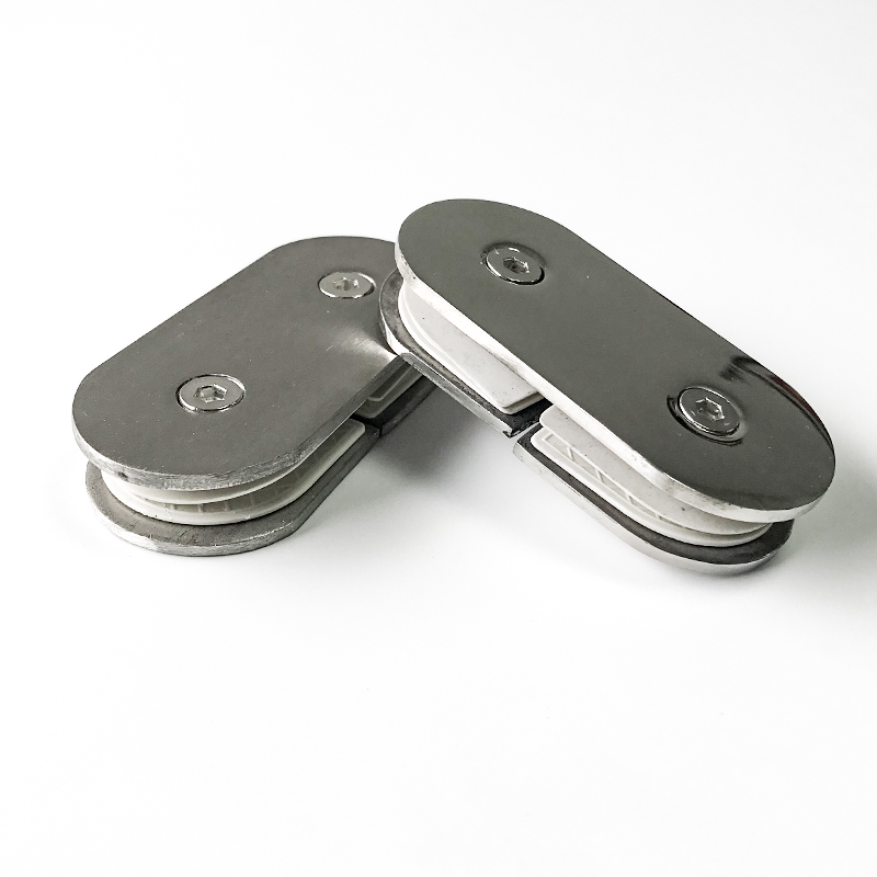 Скоба за баня Батерия за стъклени врати за баня Неръждаема стомана панта за баня Двойна отворена скоба за врати за баня2