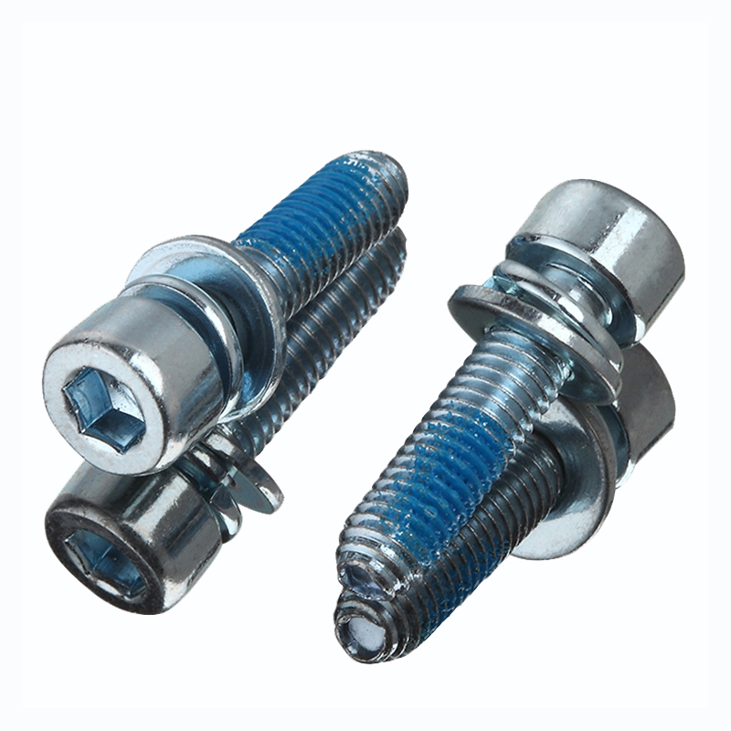 Китайски доставчик DIN912 Blue Zinc Hex Socket Cup Head Screws with Nylok