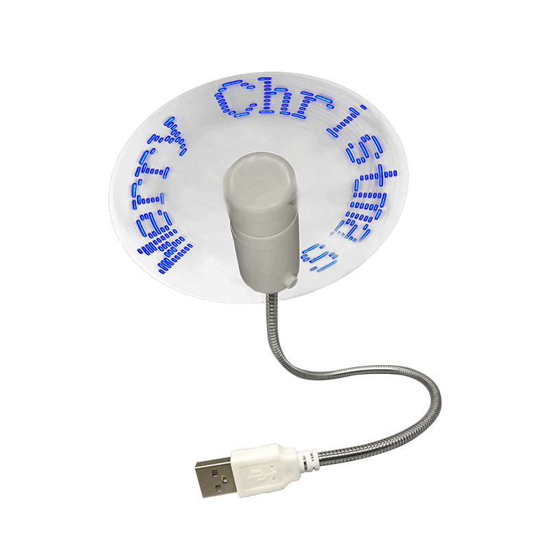 USB светодиоден вентилатор на часовника S02