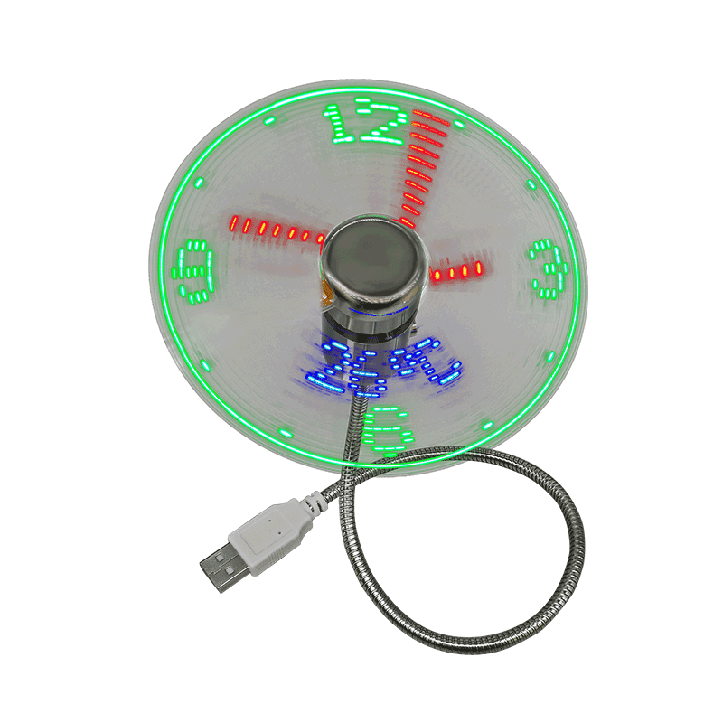 Мини USB вентилатор с подарък вентилатор с часовников часовник (DS02)