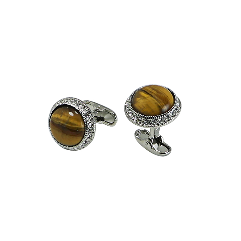 Tiger's Eye & Crystal Hola Връзки за маншети