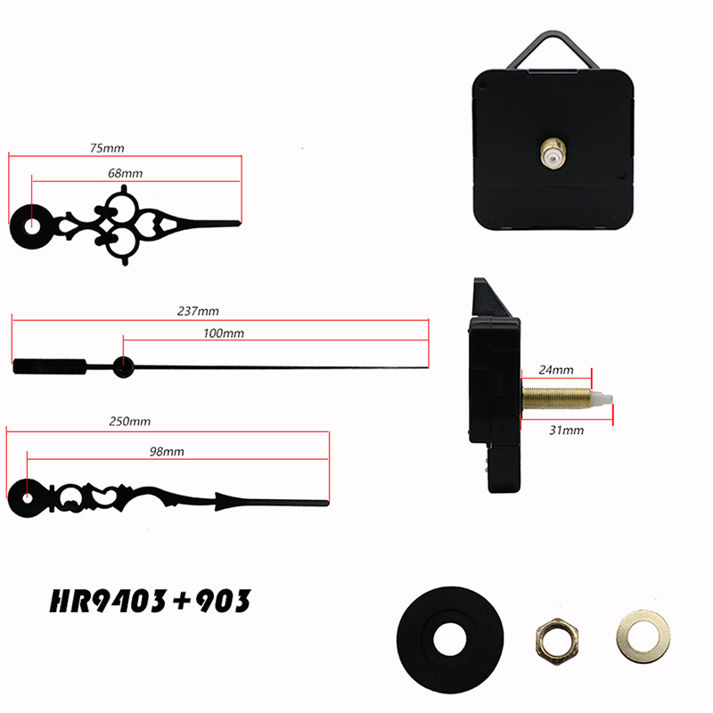 пластмасова закачалка 31MM Step Clock Machine с HR9403 часовникови ръце