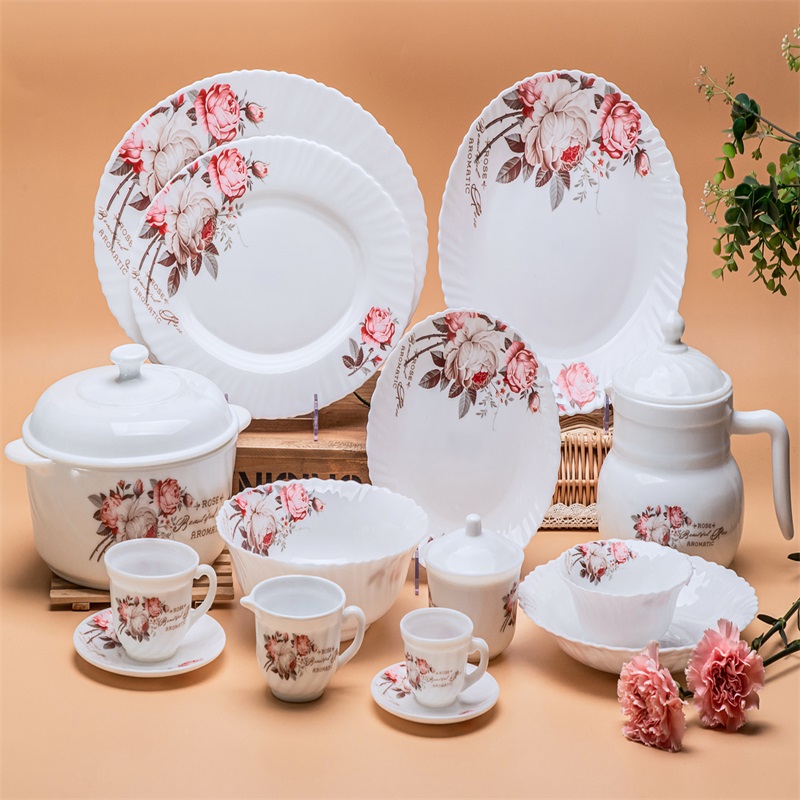 58L& Spinning Dinnerware Set Heat Resistant Опал Glassware