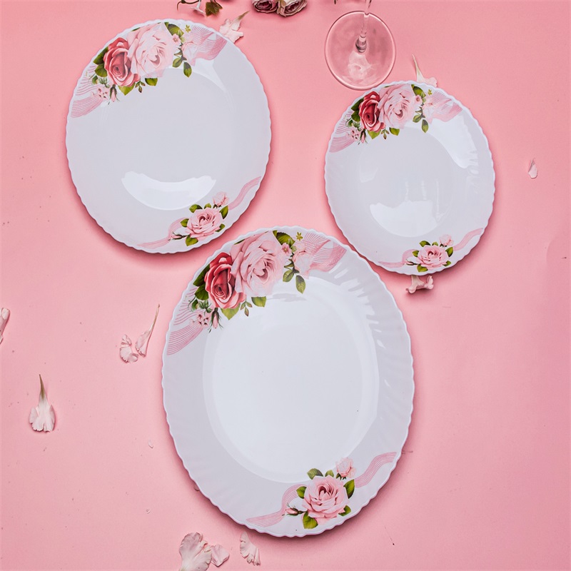 58L& Spinning Dinnerware Set Heat Resistant Опал Glassware
