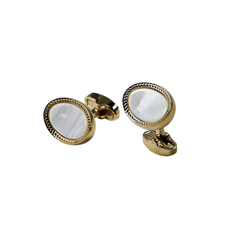 Shell Pearl Gold plated Персонализиран Cuff Links