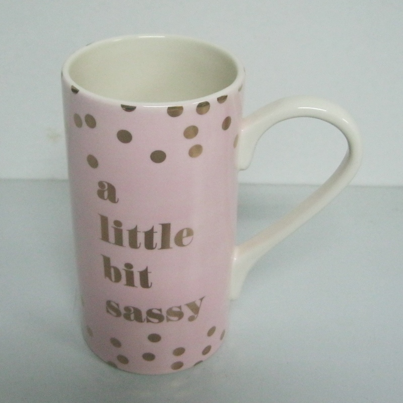 Лого Cutom Gold Metallic Gold Decal Promotional Ceramic Mug Coffe Mug