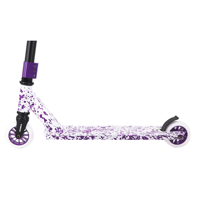 евтин каскадьорски скутер (пръски лилаво/бяло)