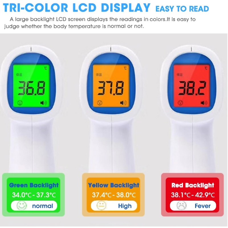 Цифров медицински термометър без връзка с инфрачервен термометър за възрастни, за треска, с CE