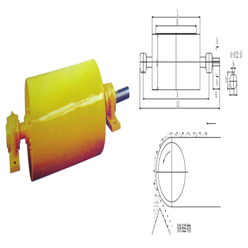 Пълен кръгов магнитен индустриален магнитен сепаратор