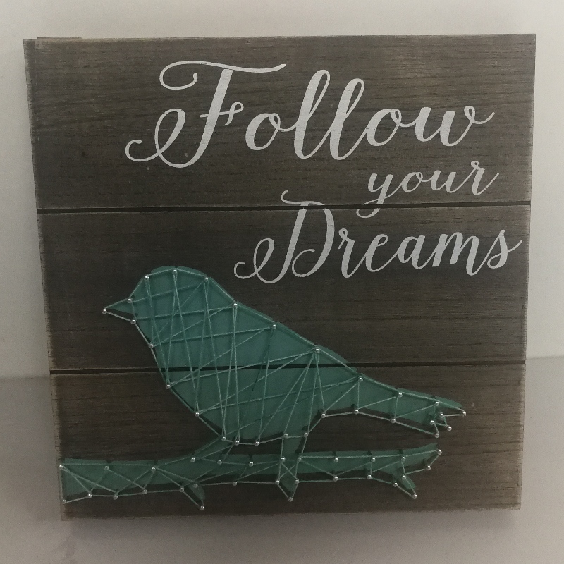 Wood Box Handmade String Wall Art Kit Wood Sign Sub1602x3CM