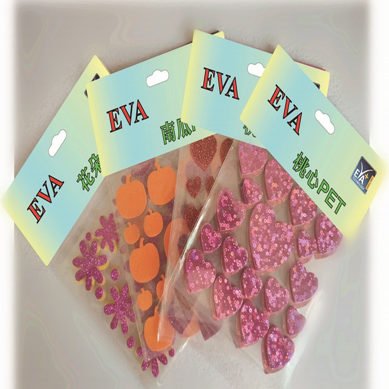 Фуражни стикери PET пяна Глитърс PET Foam Hearts PET