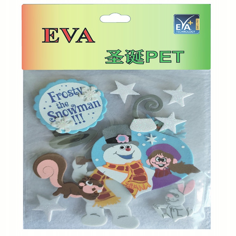 Фуражни стикери PET пяна Глитър PET Коледно PET
