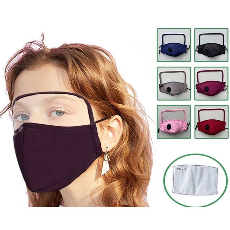 ВЪТРЕШНА ЛИЦА ЗА ЛИЦЕ 100% Памучна защита на очите и устата с двустранна филтър против мъгла PET & PM2.5