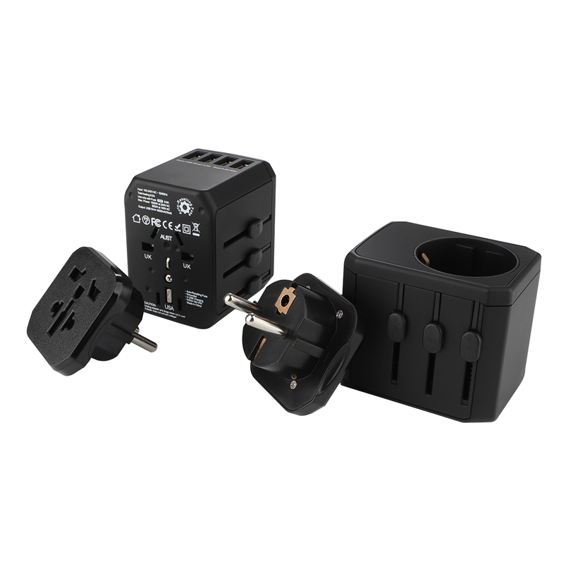 Grounding110V-240V световна щепсела универсална 4 USB порт 5V/6A стандартен многофункционален пътнически адаптер