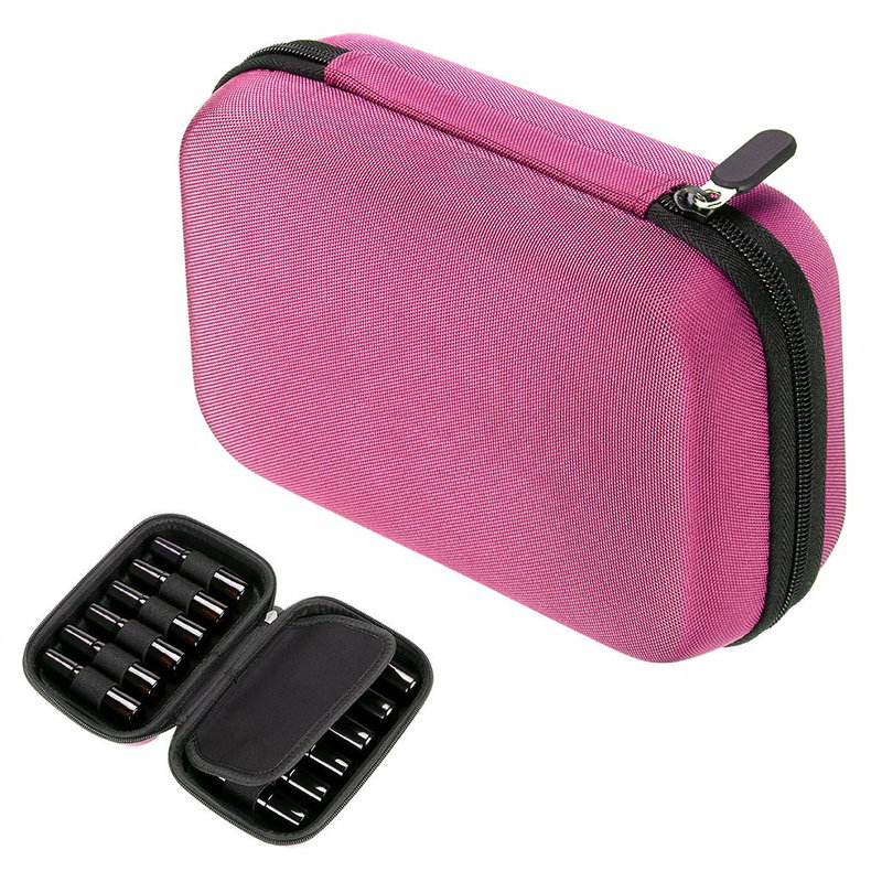 12 решетка етерично масло чанта етерично масло бутилка за съхранение цип преносима етерично масло кутия за съхранение