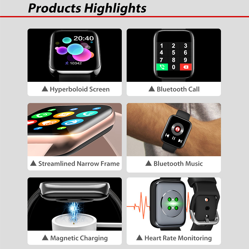 Smart Watch, Fitness Tracker с Heart Rate Monitor, Activity Tracker с 1.3