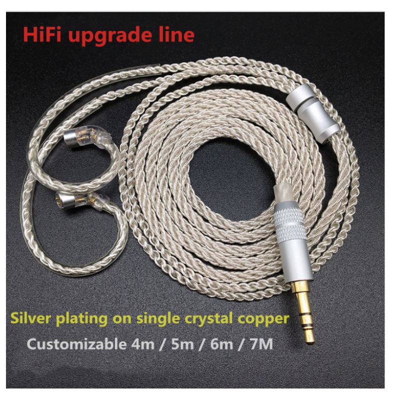 DIY слушалка ъпгрейд кабел IE80 / se846 фебрилитет 4N еднокристално медно покритие слушалка ъпгрейд кабел разширение