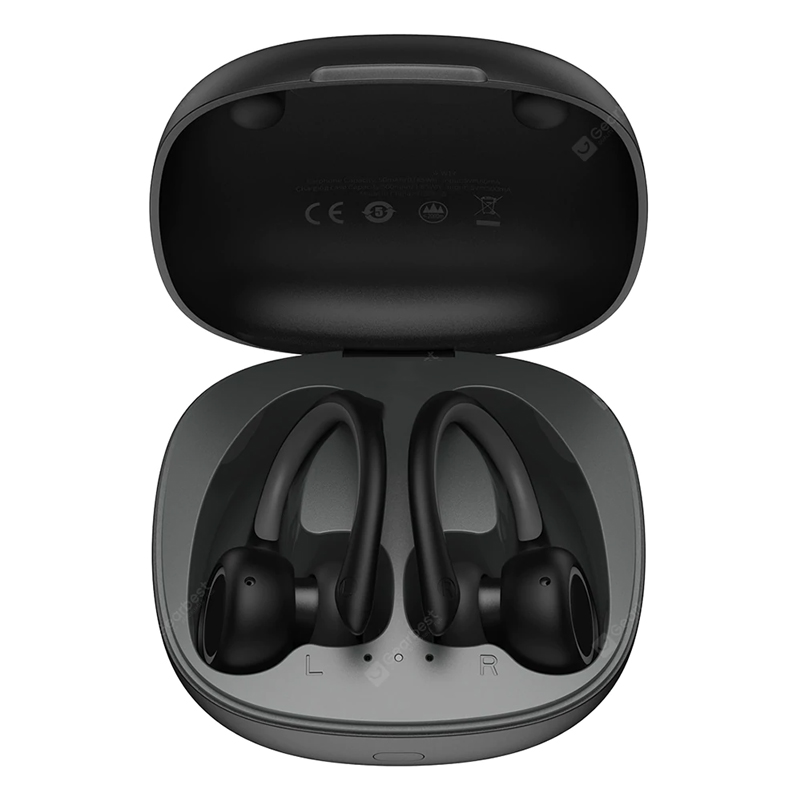 Baseus Encok W17 Sport Bluetooth слушалки Слушалки TWS Безжични слушалки Слушалки Поддръжка Qi Безжично зареждане Smart Touch IP55 Водоустойчив - Черен