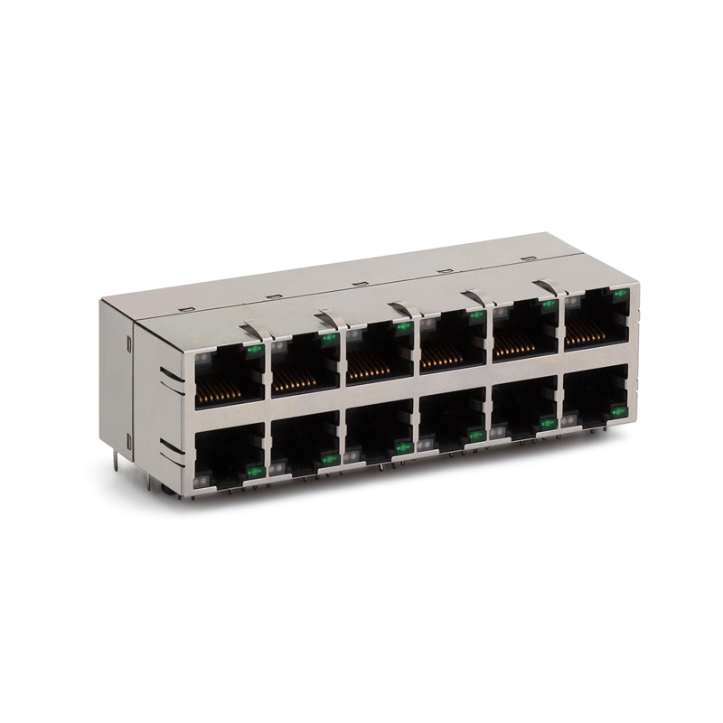 RJ45,2X6 (филтър), LED, щит