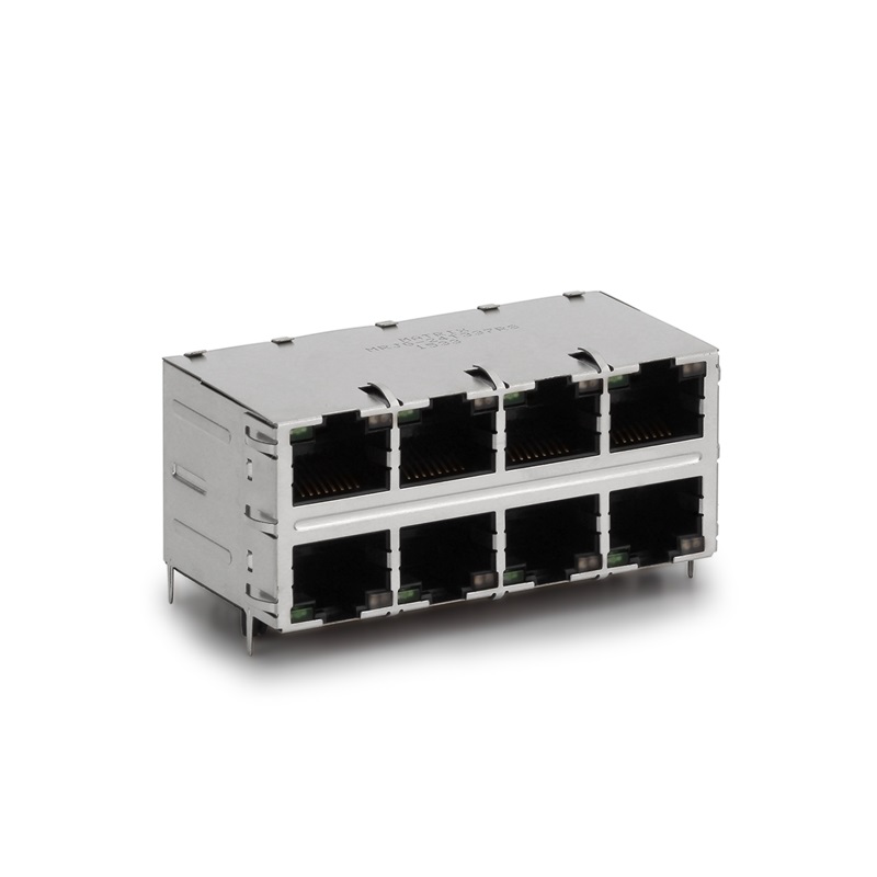 RJ45,2X4(Филтър),LED,Shield Case