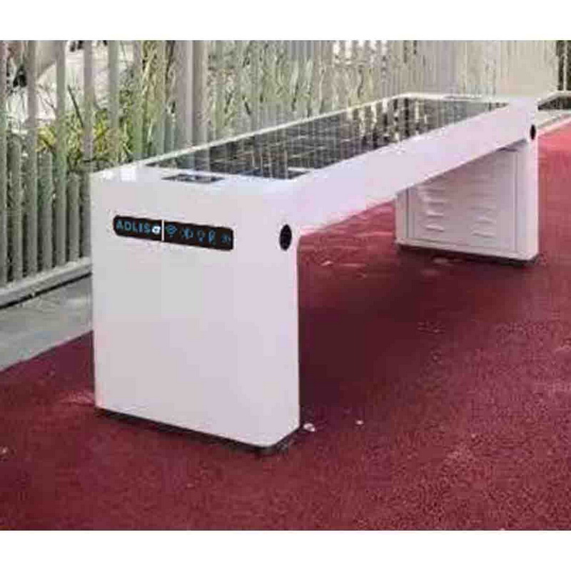 USB Phone Charger Outdoor Street Мебели Solar Powered Smart Garden Bench