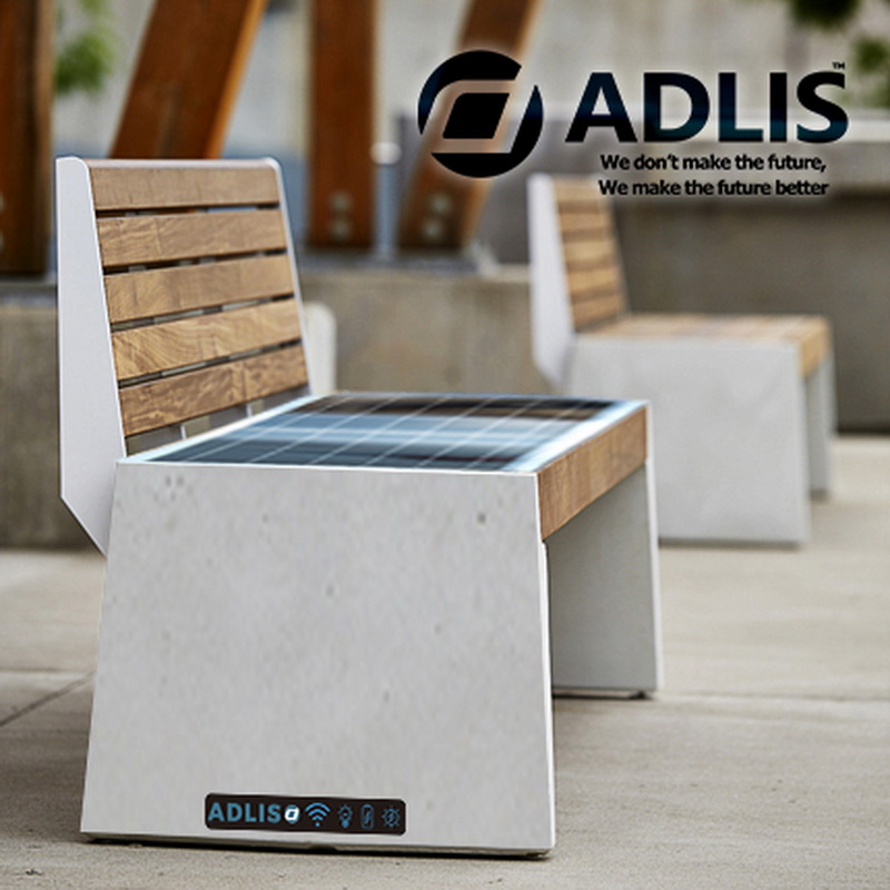 USB зареждане Smart Wifi най-нов дизайн интелигентна градинска пейка със солар