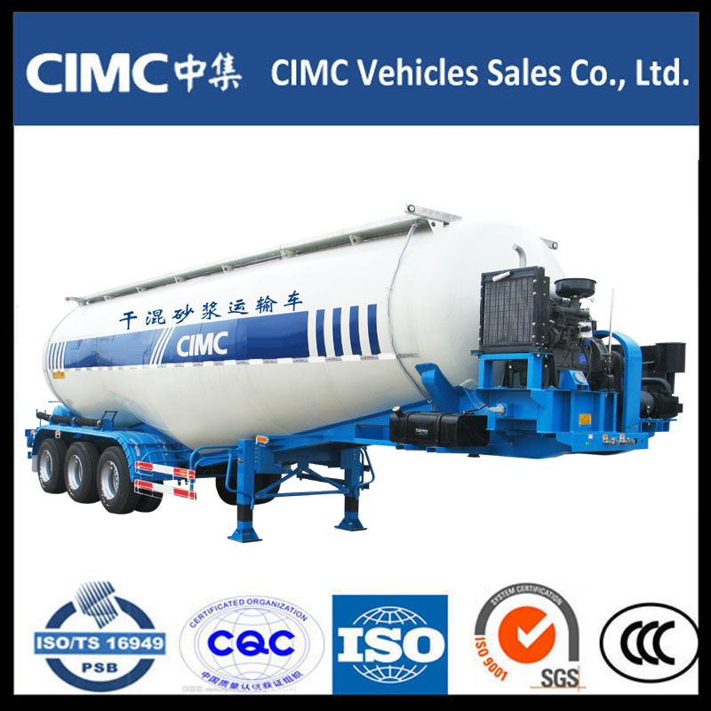 Гореща продажба CIMC Bulk Cement Powder Танк Semi Trailer