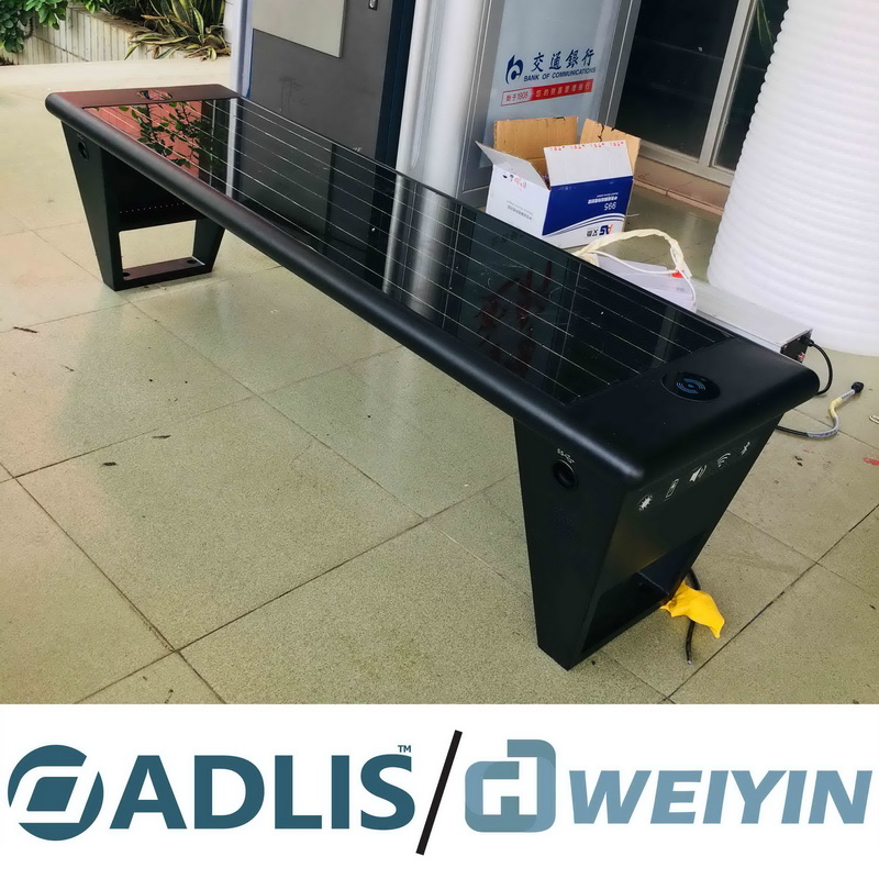 Висококачествено метално черно цветно безжично зарядно устройство Solar Garden Bnech за мобилни устройства