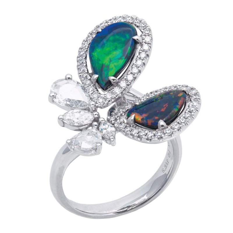 Дамски 925 сребърен инкрустиран пръстен от нокти от циркон в европейски и американски стил