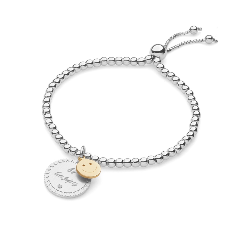 Дамски европейски и американски стил сладко просто усмихнато лице неръждаема стомана подвижна закопчалка гривна Китай Ruifanbao Jewelr...