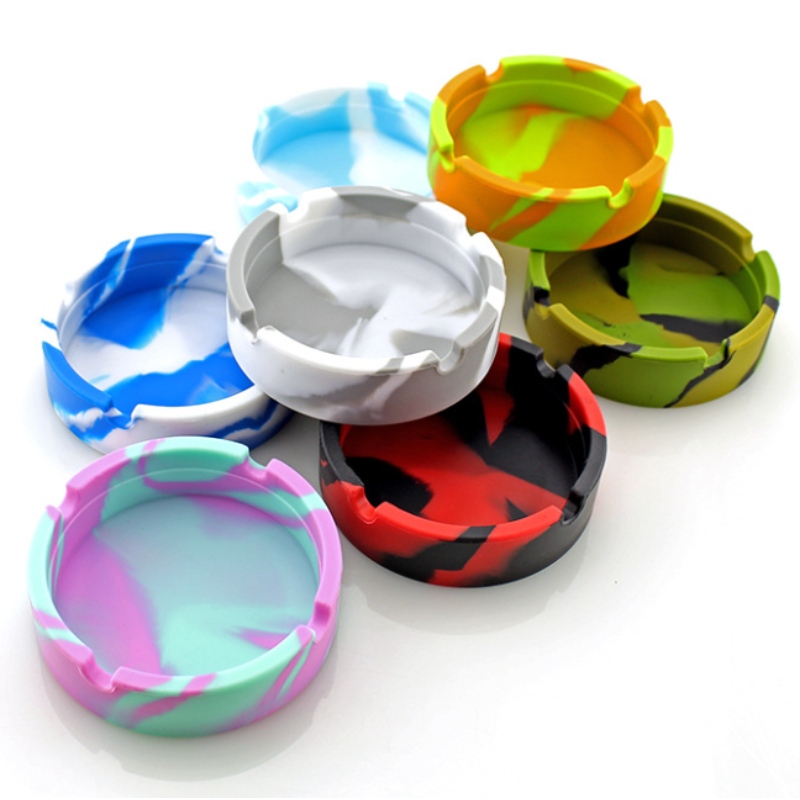 Кръгъл камуфлажен пепелник