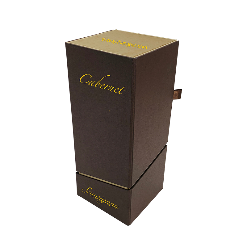 Кафява сгъваема магнитна затваряща кутия за подарък за уиски