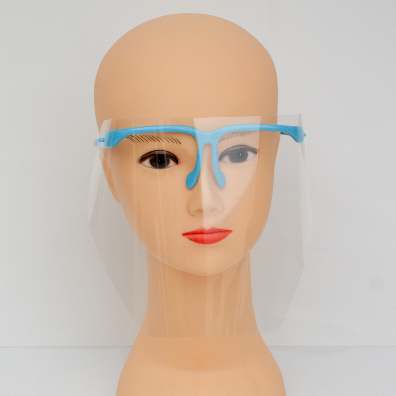 Еднократна безопасност Защитен прозрачен антимаслен защитен щит за лице с очила
