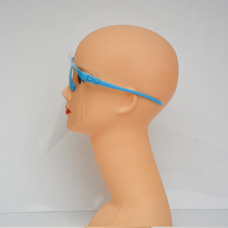 Еднократна безопасност Защитен прозрачен антимаслен защитен щит за лице с очила