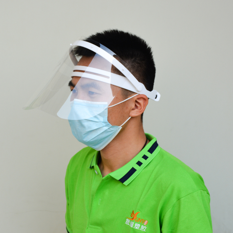 Регулируем от производителя предпазител за лице срещу мъгла Щит за лице Пластмасова пълнозащитна козирка за лице