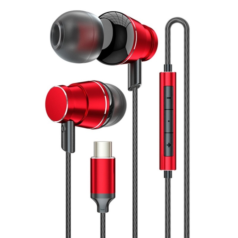 HIFI слушалки за слушалки със супер стерео звук тип C Кабелни слушалки за Huawei Xiao Samsung