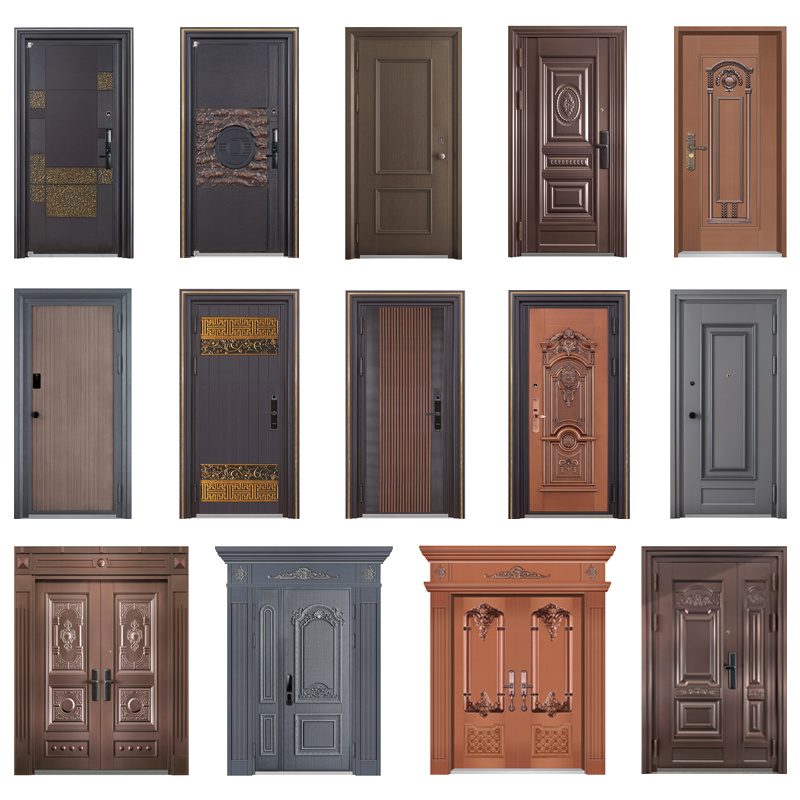 Нови настройки Wood Isreal Turch Quality Bullet Exterior Aluminum Steel Mian Urgar Proof High Security Guard Chinesia Factory Loxury Design Вход Italian Steel Doors High Security European Style Armored Door