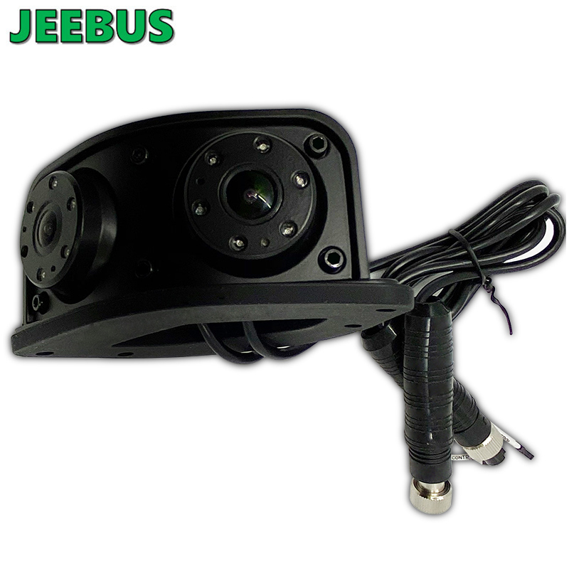 HD Водоустойчива камера за задно виждане за нощно виждане AHD Dual Video Dash Cam Mirror DVR Monitor System for Bus
