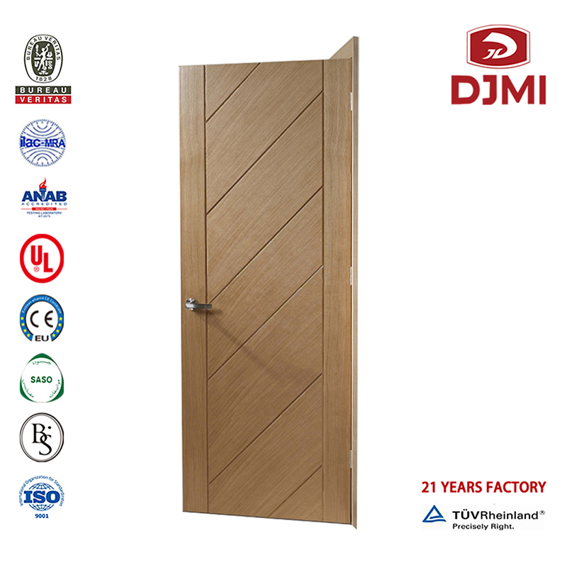 Китайска фабрична хотелска входна устойчивост на врати 60-минутни противопожарни дървени врати Нови настройки Изравняване на ев...