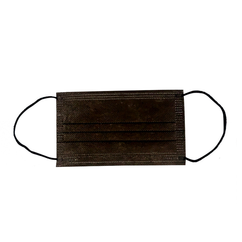 3-пластова маска за лице, еднократна маска, HD-01Black-3black