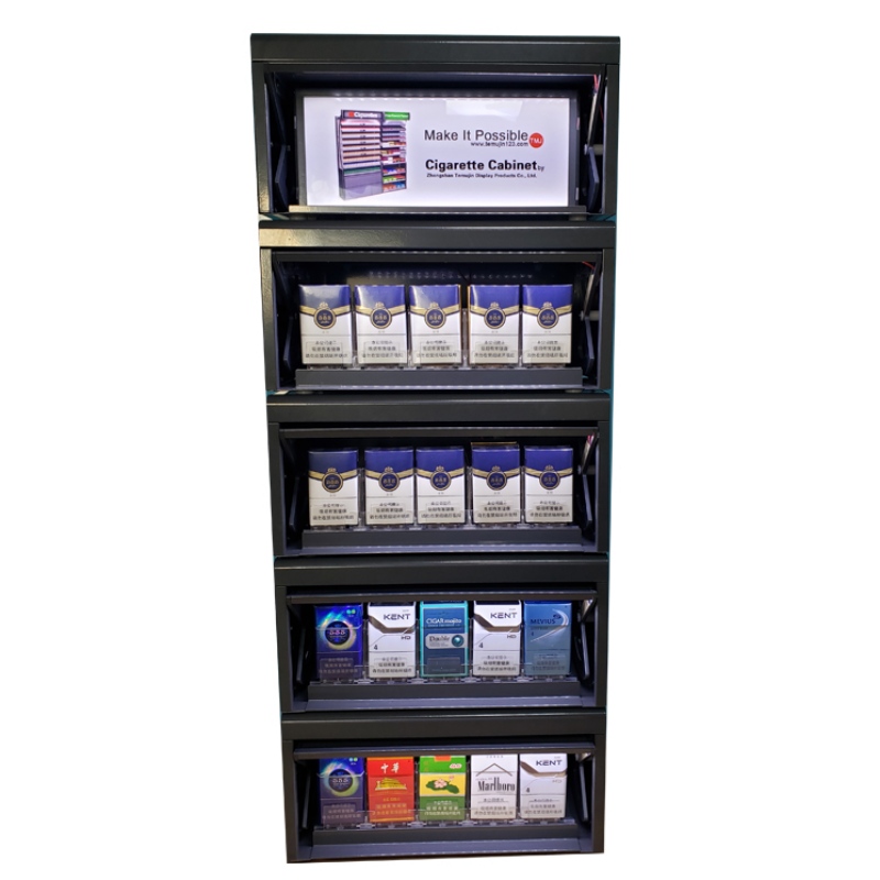 TMJ702 Locking Cabinet Shopper Drug Mart Retailer Tradeal Cigarette Display Rack