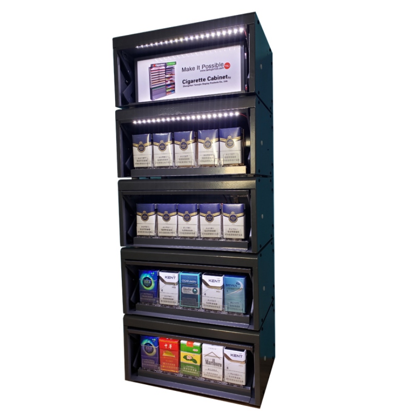 TMJ702 Locking Cabinet Shopper Drug Mart Retailer Tradeal Cigarette Display Rack