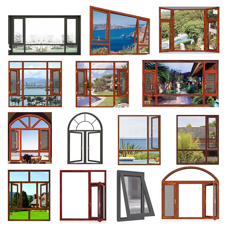 Glass Windows for Hawaii Aluminum Louver Window Professional Thermal Wood Frame Design France Simple Style Aluminium Fenetre Windows Doors Aluminum New Fronch Style Wood Frame Design Гуангдонг Factory