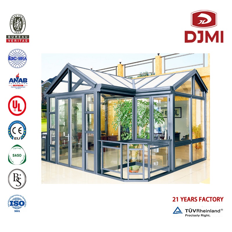 New Design High Quality понижава Sunrooms Glass Green House New Aluminium Design Insulated Glass Sunрум Sunroom Sunroom Hot Selling Aluminium Design Sunroom Sunner Graden