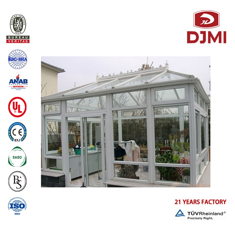 Професионални стъклени къщи Portable Aluminum Sunroom New Design High Quality понижава Sunrooms Glass Green House Нова алуминиева конструкция Изолирана стъклена S...